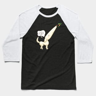 Borzoi Dog the Long Nosed Give a Kiss to a Hummingbird Baseball T-Shirt